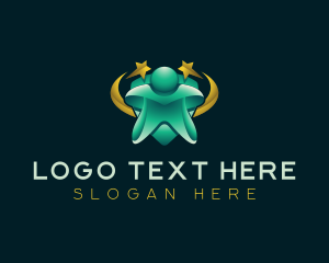 Leadership - Leader Human Organization logo design