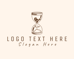 Cafe - Planting Hourglass Coffee logo design