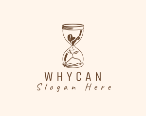 Timer - Planting Hourglass Coffee logo design
