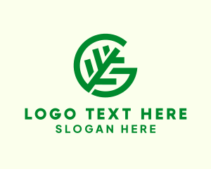 Lawn Care - Natural Leaf Letter G logo design