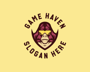 Gamer - Gorilla Gamer Sunglasses logo design