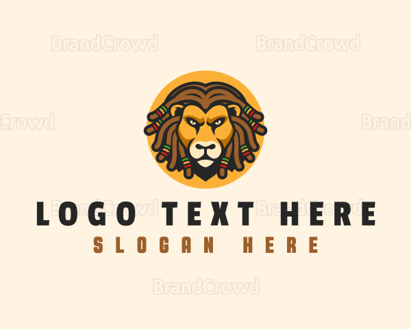 Jamaican Lion Dreadlocks Logo