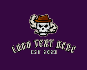 Smoking - Cowboy Skull Vaping logo design