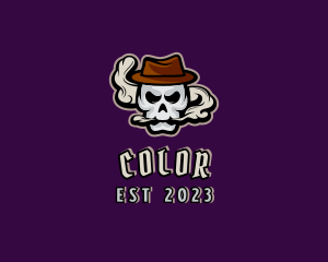 Vaping - Cowboy Skull Vaping logo design