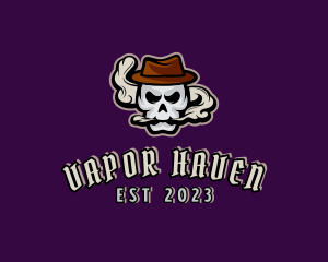 Vape - Cowboy Skull Vaping logo design