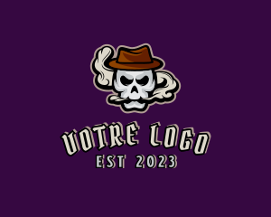 Vape - Cowboy Skull Vaping logo design