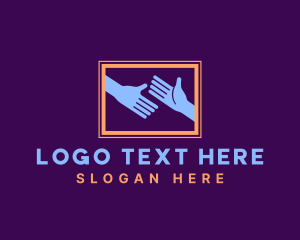 Learning Center - Care Giving Hands logo design