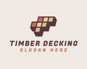 Decking - Brick Cube  Floor Tile logo design