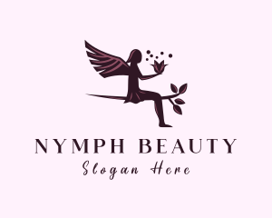 Nymph - Branch Flower Fairy logo design