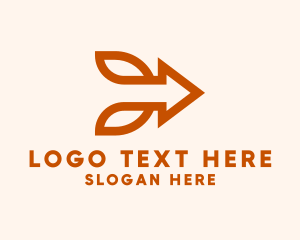 Orange Arrow Letter D Logo