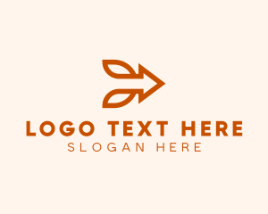 Modern - Orange Arrow Letter D logo design