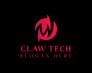 Claw - Monster Claw Company Letter W logo design