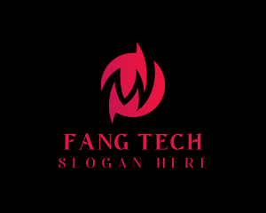 Fang - Monster Claw Company Letter W logo design