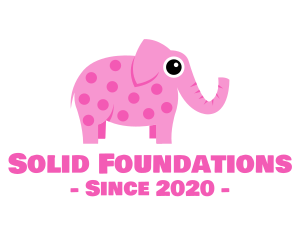Baby Boutique - Pink Elephant Toy logo design