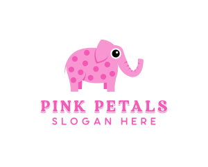 Pink Elephant Toy logo design