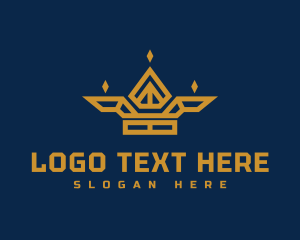 Pageant - Geometric Royal Crown logo design