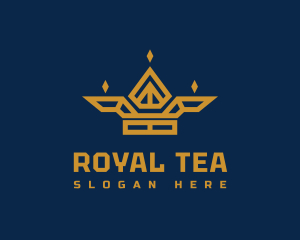 Geometric Royal Crown logo design