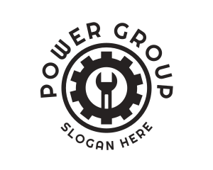 Machine - Gear Wrench Tool logo design