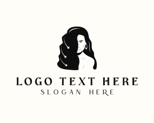 Hair Bun - Woman Salon Hair logo design