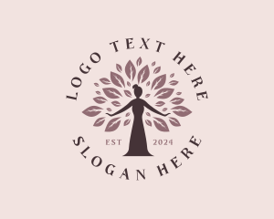 Woman - Nature Woman Tree logo design