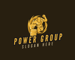 Gym - Strong Lightning Fighter logo design
