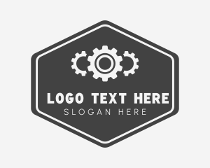 Tool Library - Mechanical Gear Signage logo design