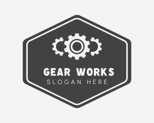 Mechanical Gear Signage logo design