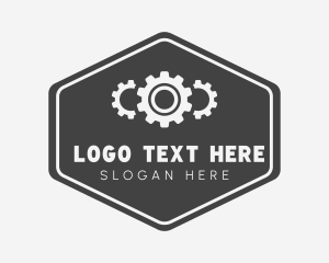 Mechanical Gear Signage Logo