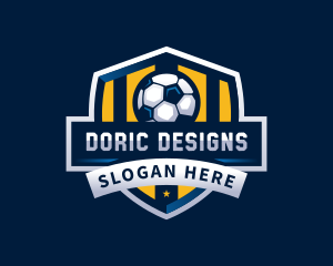 Soccer Ball Sports League Logo