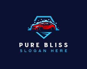 Bubbles Cleaning Automobile logo design