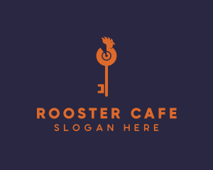 Rooster Key Locksmith logo design