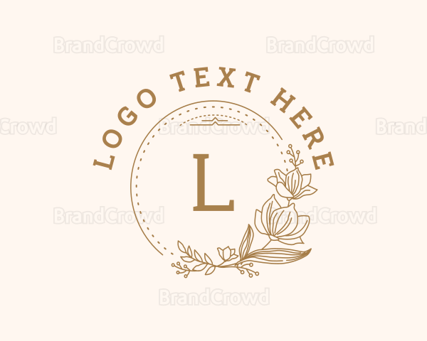 Flower Wreath Frame Logo