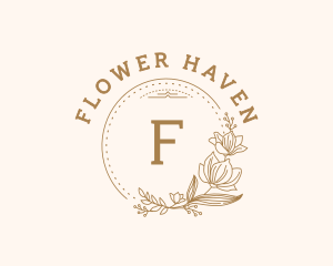 Flower Wreath Frame logo design