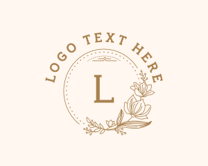 Fragrance - Flower Wreath Frame logo design
