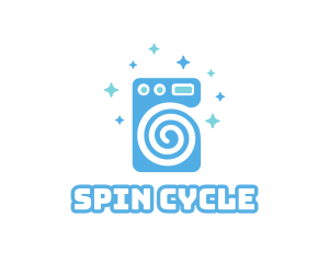 Spin - Spiral Washing Machine logo design