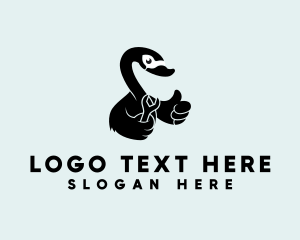 Swan - Goose Wrench Repair logo design
