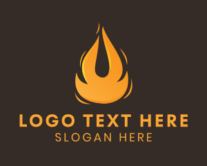 Fire Extinguisher - Blazing Fuel Fire logo design