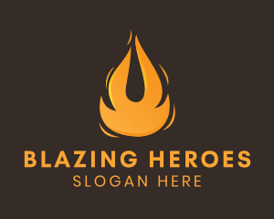 Fireman - Blazing Fuel Fire logo design