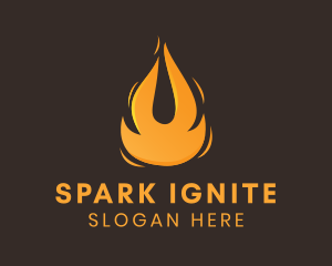 Blazing Fuel Fire  logo design