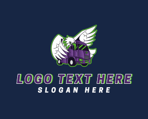 Truck Company - Eagle Freight Truck logo design