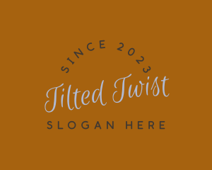 Tilted - Retro Tilted Business logo design