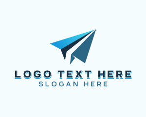 Postal - Travel Paper Plane logo design