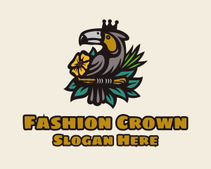 Tropical Crown Toucan logo design