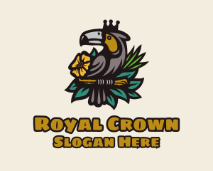 Tropical Crown Toucan logo design