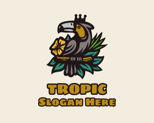 Tropical Crown Toucan logo design