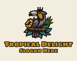 Tropical Crown Toucan logo design