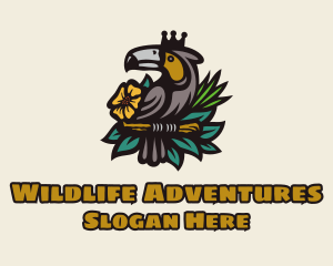 Tropical Crown Toucan logo design