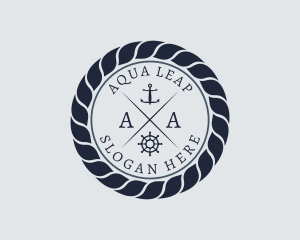 Marine Navy Sailing Rope logo design