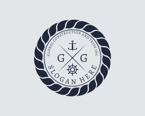 Maritime - Marine Navy Sailing Rope logo design
