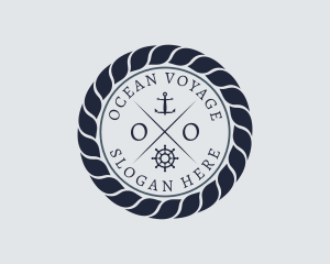 Marine Navy Sailing Rope logo design